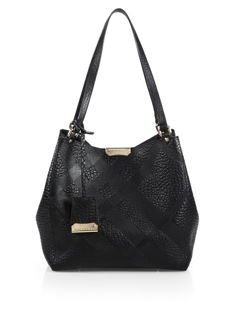 burberry canterbury black leather tote bag|Burberry canterbury tote.